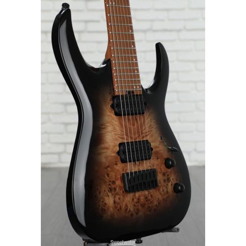  Jackson Signature Misha Mansoor Juggernaut HT7P - Black Burst Burl Demo