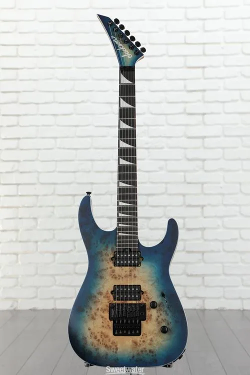  Jackson MJ Series Dinky DKRP Electric Guitar - Transparent Blue Burst Demo