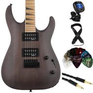 Jackson JS Series Dinky Arch Top JS24 DKAM Electric Guitar Essentials Bundle - Black Stain