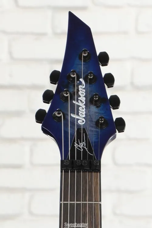  Jackson Pro Series Chris Broderick Signature FR7 Soloist Electric Guitar - Transparent Blue