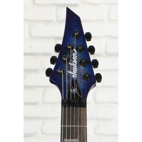  Jackson Pro Series Chris Broderick Signature FR7 Soloist Electric Guitar - Transparent Blue