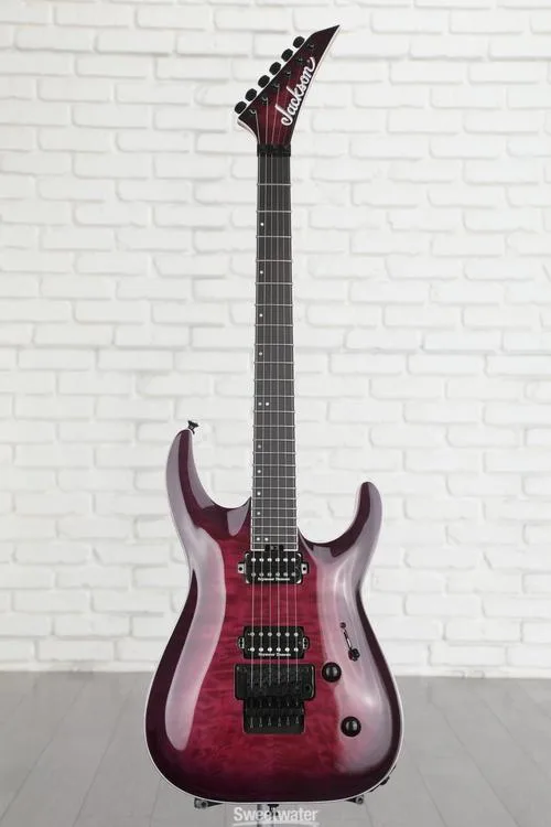  Jackson Pro Plus Series Dinky DKAQ Electric Guitar - Transparent Purple Burst Demo