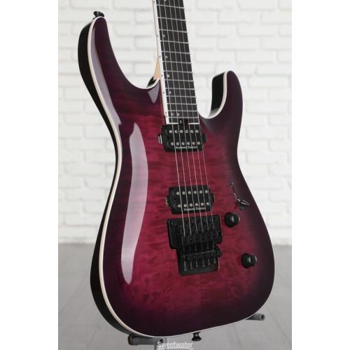  Jackson Pro Plus Series Dinky DKAQ Electric Guitar - Transparent Purple Burst Demo