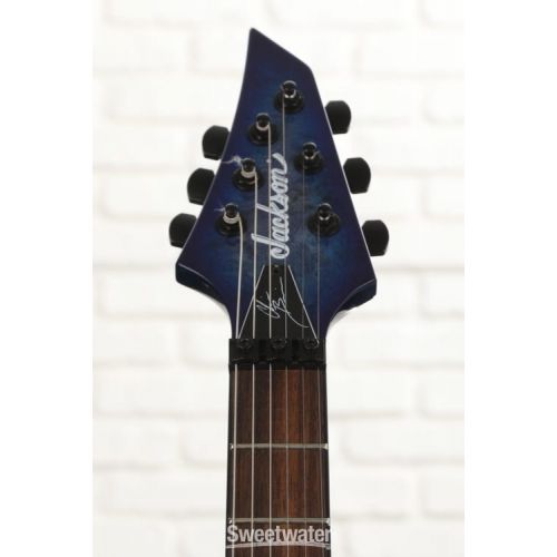  Jackson Pro Series Chris Broderick Signature FR6 Soloist Electric Guitar - Transparent Blue