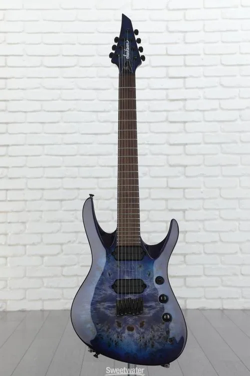  Jackson Pro Series Chris Broderick Signature HT7 Soloist Electric Guitar - Transparent Blue Demo