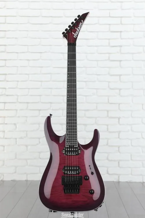  Jackson Pro Plus Series Dinky DKAQ Electric Guitar - Transparent Purple Burst