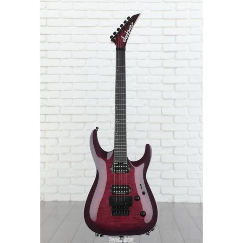  Jackson Pro Plus Series Dinky DKAQ Electric Guitar - Transparent Purple Burst