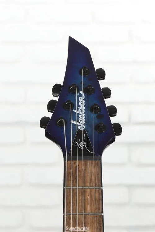  Jackson Pro Series Chris Broderick Signature HT7 Soloist Electric Guitar - Transparent Blue