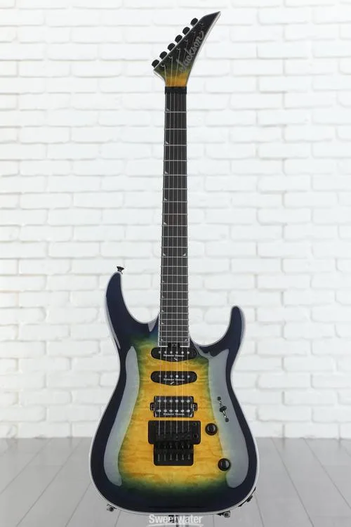  Jackson Pro Plus Series Soloist SLA3Q Electric Guitar - Amber Blue Burst