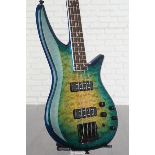  Jackson X Series Spectra Bass SBXQ IV - Amber Blue Burst Demo