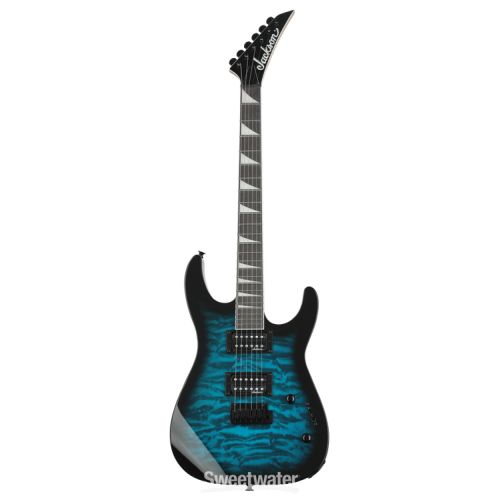  Jackson Dinky JS20 DKQ Electric Guitar Essentials Bundle - Transparent Blue