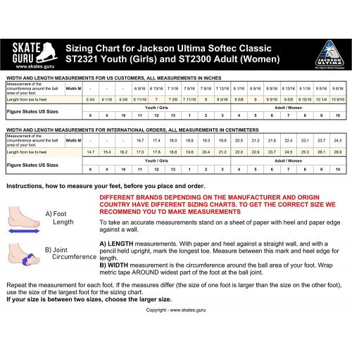  [아마존베스트]Jackson Ultima Softec Classic ST2300 ST2321 Womens, Mens, Girls, Boys, Kids Ice Skates