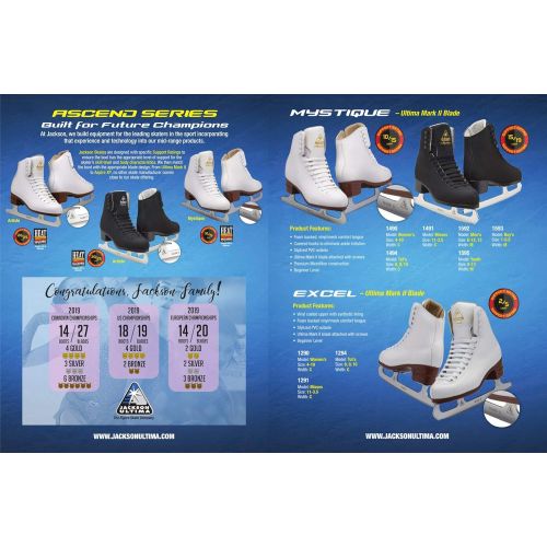  [아마존베스트]Jackson Ultima Mystique Figure Ice Skates for Women, Girls, Men, Boys in White and Black Colors - Improved, JUST LAUNCHED 2019