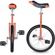 Jacoble Bright Orange 18 Inch in 18 Mountain Bike Wheel Frame Unicycle Cycling Bike with Comfortable Release