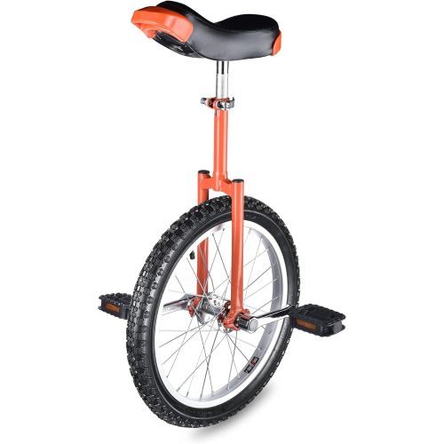  Jacoble Bright Orange 18 Inch in 18 Mountain Bike Wheel Frame Unicycle Cycling Bike with Comfortable Release