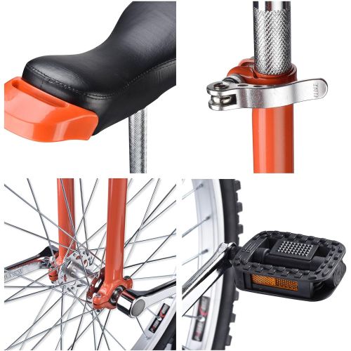  Jacoble Bright Orange 18 Inch in 18 Mountain Bike Wheel Frame Unicycle Cycling Bike with Comfortable Release