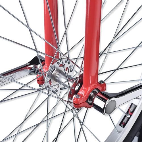  Jacoble 20in Red Chrome Unicycle Wheel Skidproof Tire Bike Unicycle Cycling