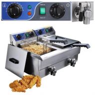 Commercial Electric 20L Deep Fryer w Timer and Drain Stainless Steel French Fry by Generic