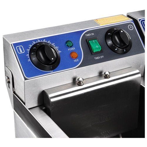 제네릭 Commercial Electric 20L Deep Fryer w Timer and Drain Stainless Steel French Fry by Generic