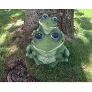 JacolinisCeramics Mama and Baby Frogs -- Ceramic Garden Art -- Yard Art