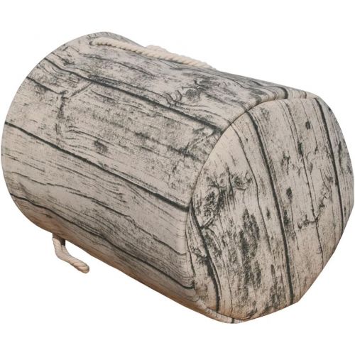  Jacone Stylish Tree Stump Shape Design Storage Basket Cotton Fabric Washable Cylindric Laundry Hamper with Rope Handles, Decorative and Convenient for Kids Bedroom