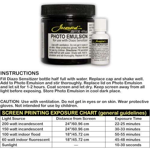  Jacquard Professional Screen Printing Kit - Dazzling Opaque Color Ability - Maximum Durability - DIY Easy and Fun to Use! (E-Commerce Packaging)