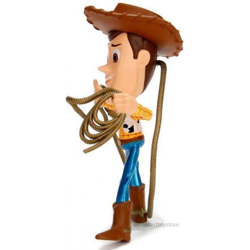 자다 Jada Toys Metals 98346 Disney Pixar Toy Story Woody with Lasso Die Cast Collectible Toy Figure, 4, Yellow