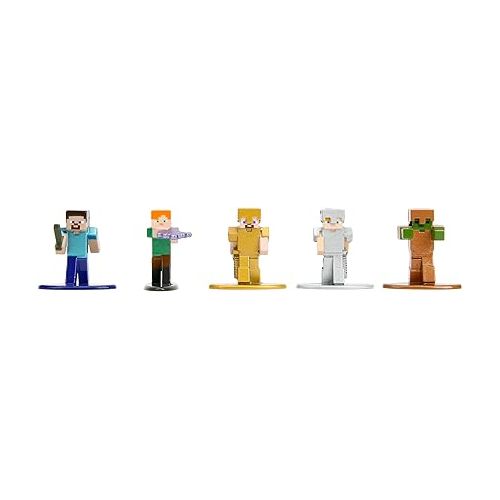 자다 Minecraft Caves & Cliffs 18-Pack W10 1.65” Die-Cast Collectible Figures, Toys for Kids and Adults