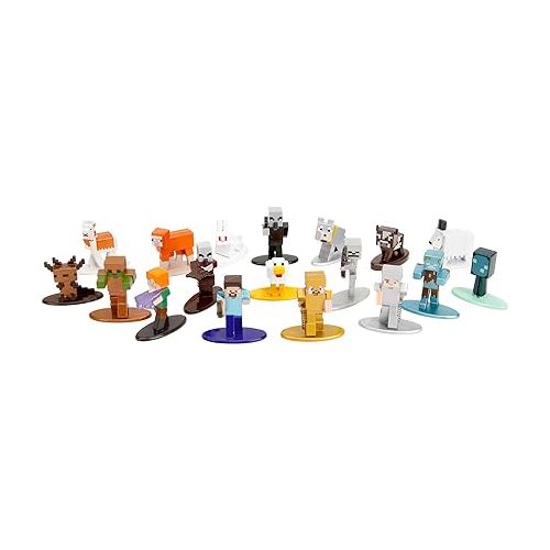 자다 Minecraft Caves & Cliffs 18-Pack W10 1.65” Die-Cast Collectible Figures, Toys for Kids and Adults