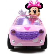 [아마존 핫딜]  [아마존핫딜]Jada Toys Disney Junior Minnie Mouse Roadster RC Car with Polka Dots, 27 MHz