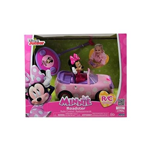 자다 [아마존 핫딜]  [아마존핫딜]Jada Toys Disney Junior Minnie Mouse Roadster RC Car with Polka Dots, 27 MHz