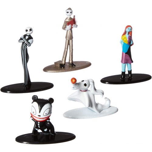 자다 Jada Toys Nano Metalfigs 30042 Disney Tim Burtons The Nightmare Before Christmas Metals Die Cast Collectible Toy Figures 5 Pack, 1.65, Multicolor