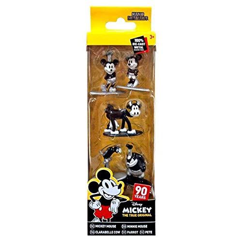 자다 Jada Toys Jada Disney Mickey, Minnie, Pete, Parrot and Clarabelle Pack 5 Figures 90th Anniversary Mikey, Multicoloured (0801310300138)