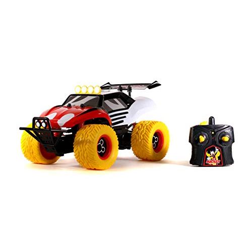 자다 Jada Toys Disney Junior 1:14 Mickey Buggy RC Remote Control Car 2.4GHz, Toys for kids and adults, black/red