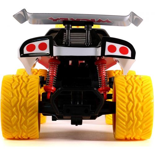 자다 Jada Toys Disney Junior 1:14 Mickey Buggy RC Remote Control Car 2.4GHz, Toys for kids and adults, black/red