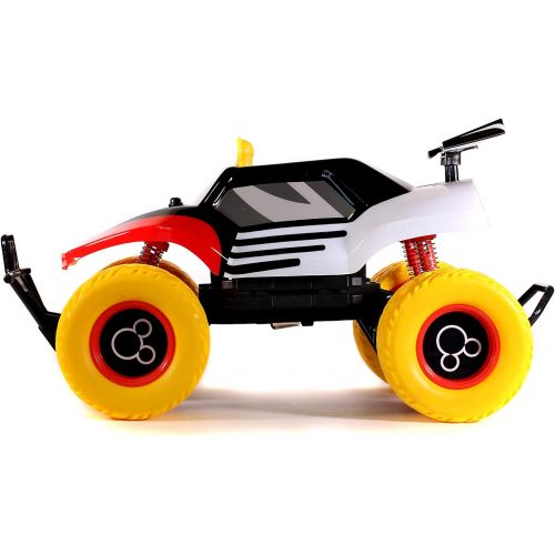 자다 Jada Toys Disney Junior 1:14 Mickey Buggy RC Remote Control Car 2.4GHz, Toys for kids and adults, black/red