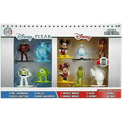 자다 Jada Toys Disney Nano Metalfigs Die Cast Mini Figures 10 Pack