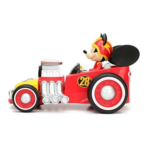 자다 Jada Toys Disney Mickey Roadster Racer RC Vehicle Red, Standard