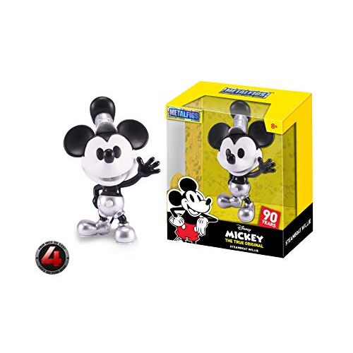 자다 Jada Toys Metalfigs 30025 Disney The True Original Mickey Steamboat Willie Diecast Figure, 4, Silver