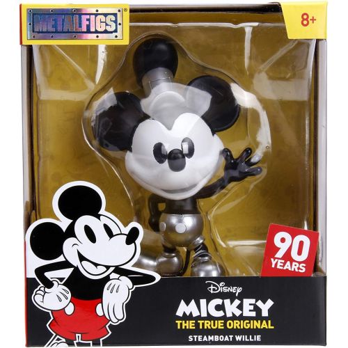 자다 Jada Toys Metalfigs 30025 Disney The True Original Mickey Steamboat Willie Diecast Figure, 4, Silver