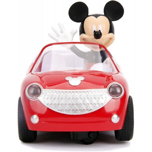 자다 Jada Toys Disney Junior Mickey Mouse Clubhouse Roadster RC Car Red, 7