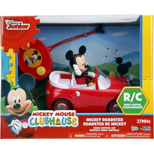 자다 Jada Toys Disney Junior Mickey Mouse Clubhouse Roadster RC Car Red, 7
