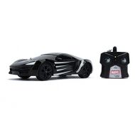 Jada Toys 253226001 Marvel Panther Lykan Hypersport Turbo RC Car with Remote Control, Forward/Backward/Left/Right, 1:16 Scale USB Charging Function, Black