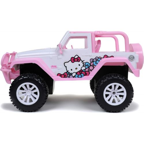 자다 Jada Toys Hello Kitty 1:16 Jeep Remote Control Car 2.4GHz Pink, Toys for Kids and Adults