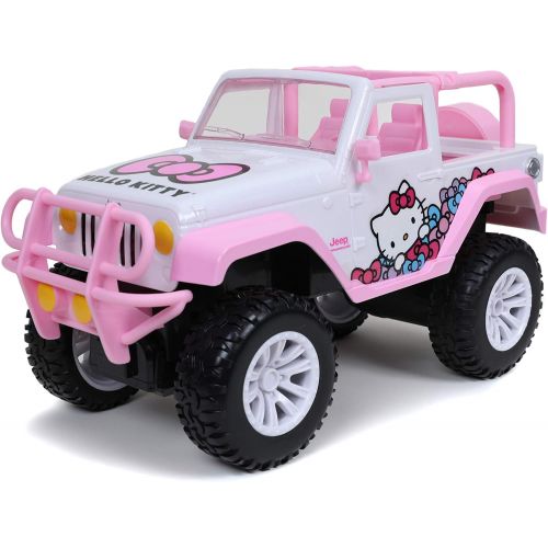 자다 Jada Toys Hello Kitty 1:16 Jeep Remote Control Car 2.4GHz Pink, Toys for Kids and Adults