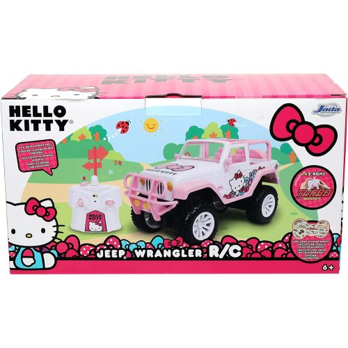 자다 Jada Toys Hello Kitty 1:16 Jeep Remote Control Car 2.4GHz Pink, Toys for Kids and Adults