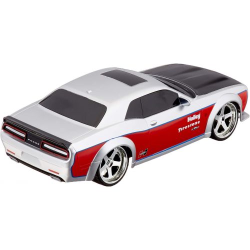 자다 Jada Toys Bigtime Muscle 1:16 2019 Dodge Challenger SRT Hellcat RC Remote Control Car 2.4 GHz Silver, Toys for Kids and Adults