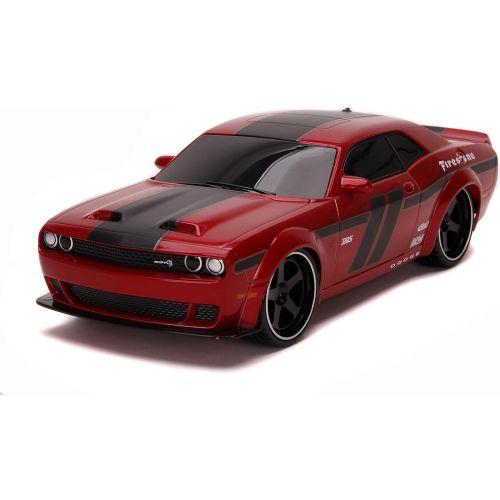 자다 Jada Toys Hyperchargers 1:16 2020 Ford Mustang Shelby GT500 & 2019 Dodge Challenger SRT Remote Control Car, Toys for Kids and Adults