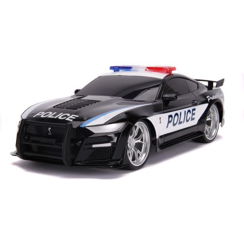 자다 Jada Toys Hyperchargers 1:16 2020 Ford Mustang Shelby GT500 & 2019 Dodge Challenger SRT Remote Control Car, Toys for Kids and Adults