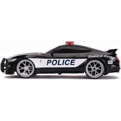 자다 Jada Toys Hyperchargers 1:16 2020 Ford Mustang Shelby GT500 & 2019 Dodge Challenger SRT Remote Control Car, Toys for Kids and Adults